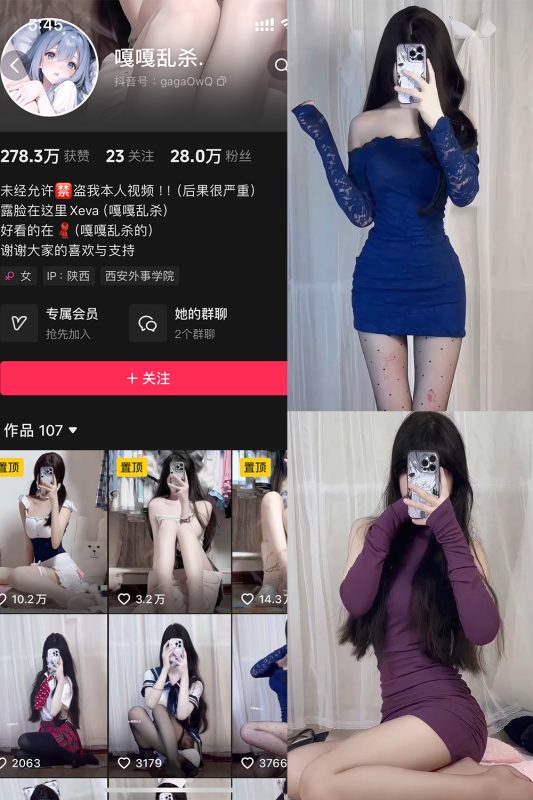 【在线看】抖音 嘎嘎乱杀 铁粉空间 NO.001期 【23P7V】-秘岛微密圈秘语空间全网写真